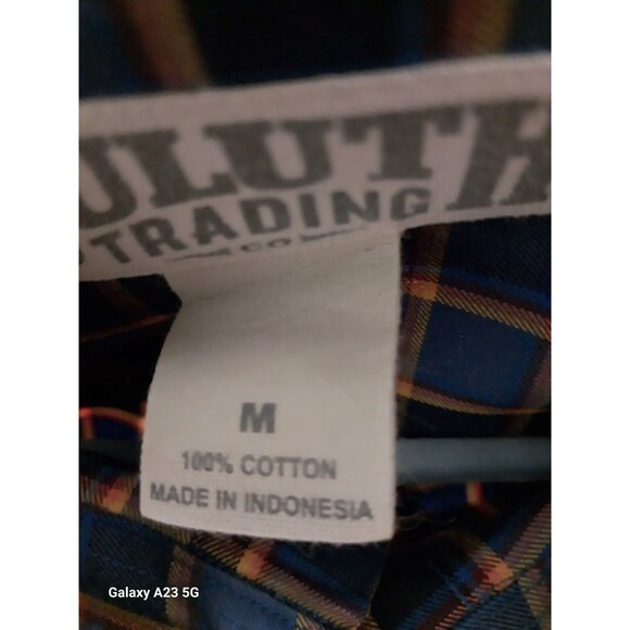 Duluth Trading Men Plaid Button Shirt Wrinkle Fighter Size Med Casual Workwear - Picture 4 of 4